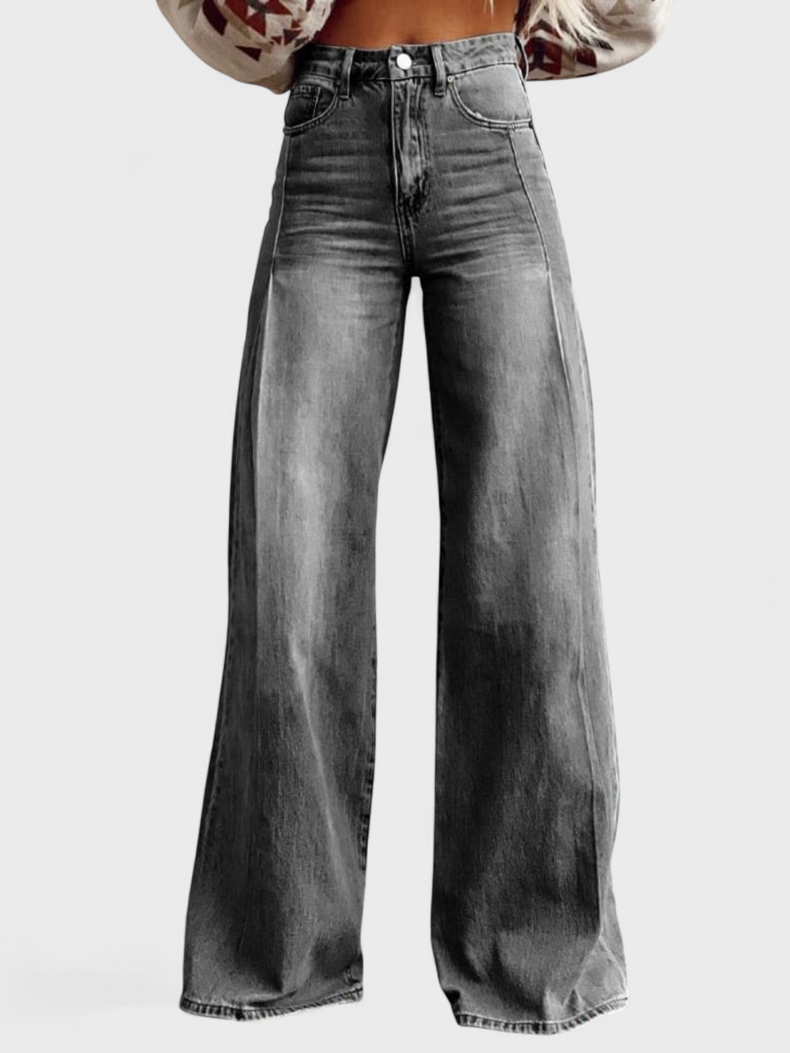 Avery - Pantaloni casual eleganti a gamba larga