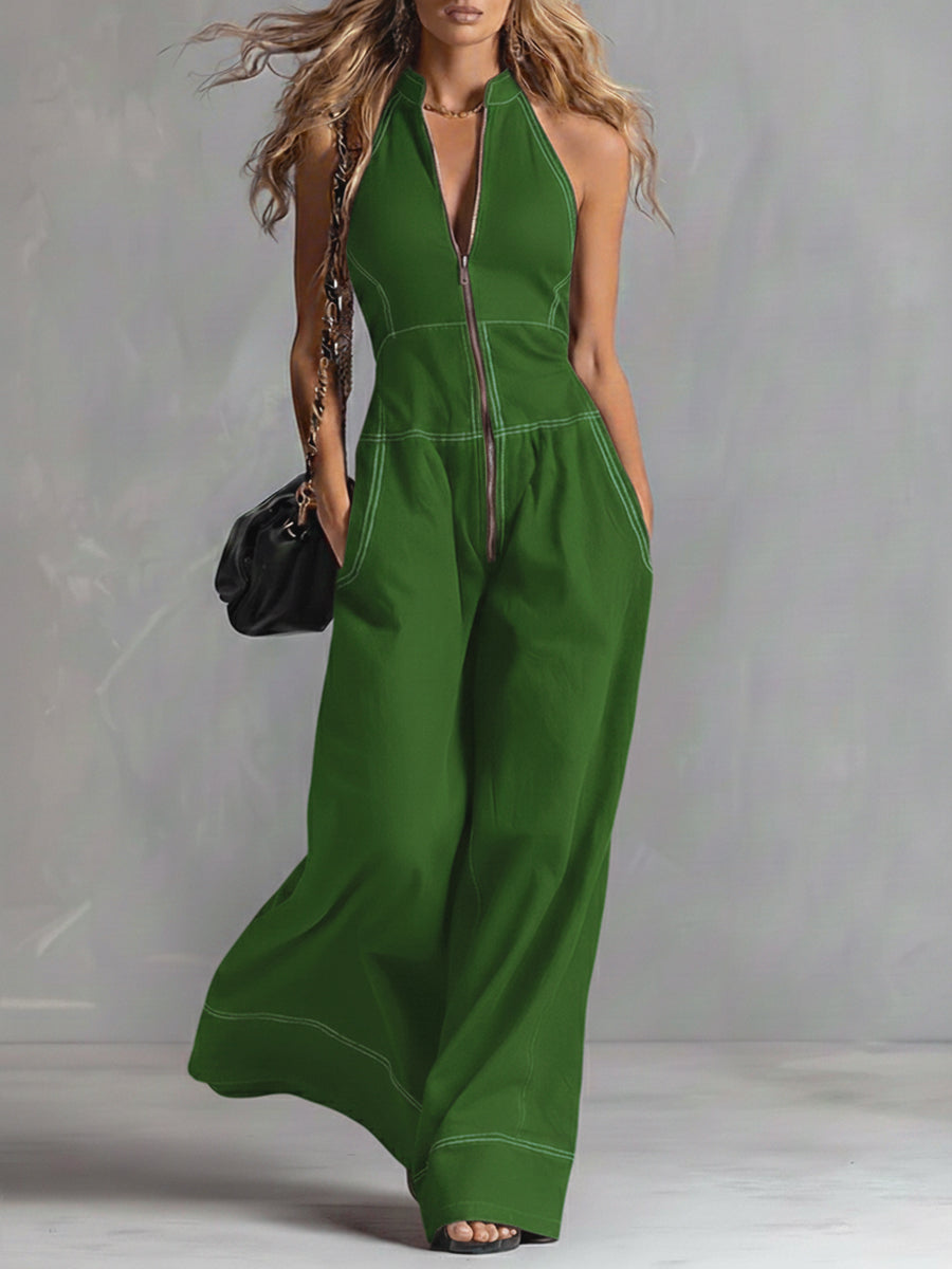 Alessia | Tuta Elegante con Zip Frontale