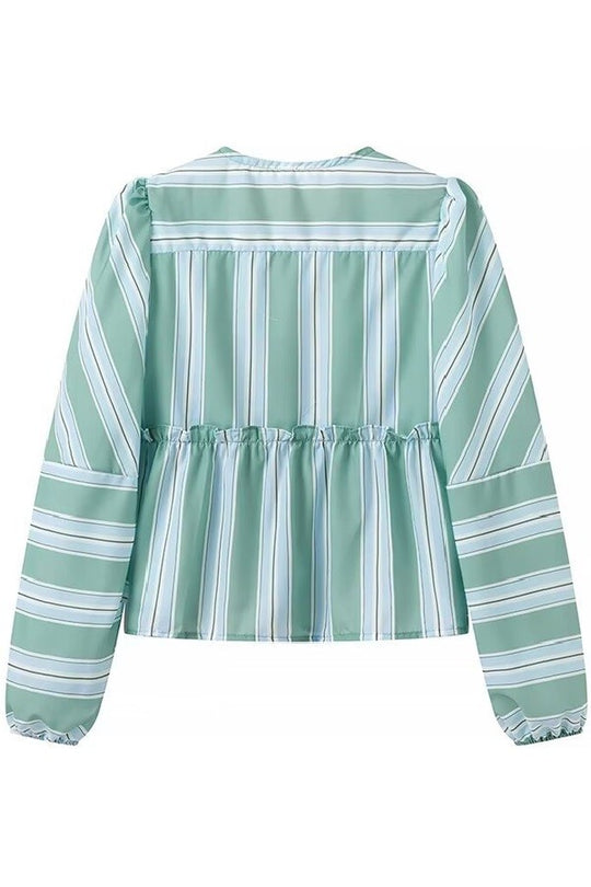 Sofia™ | Conjunto de Shorts e Blusa a Righe