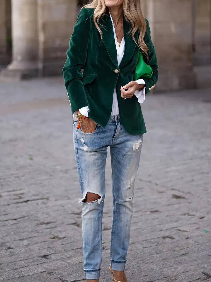 Sofia™ | Caterina Blazer in Velluto Elegante