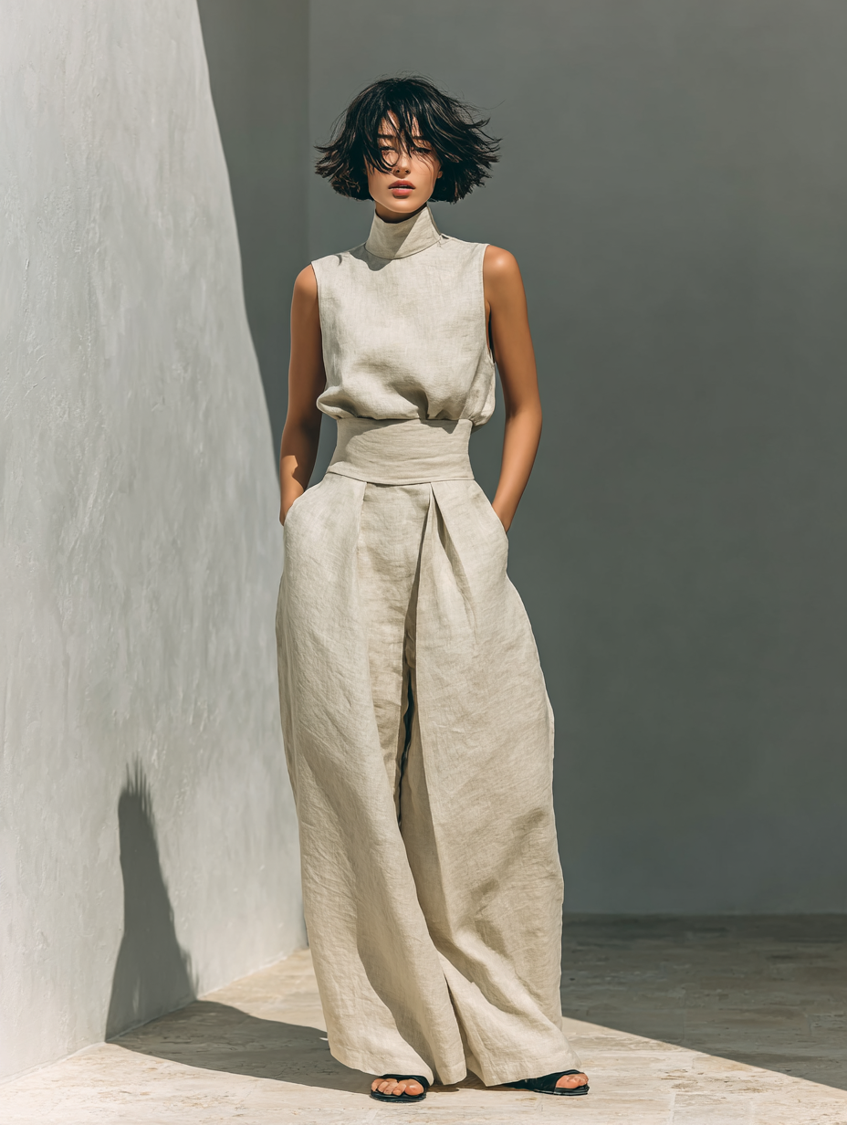 Giulia | Completo in Lino Minimalista