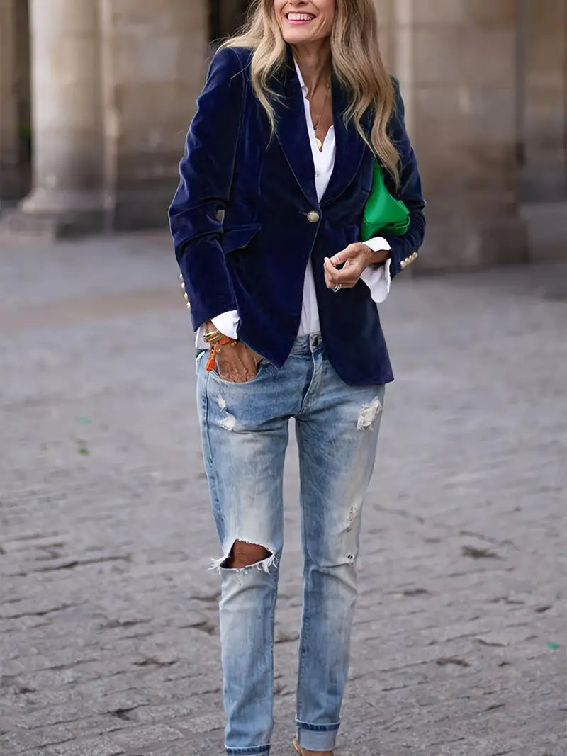 Sofia™ | Caterina Blazer in Velluto Elegante