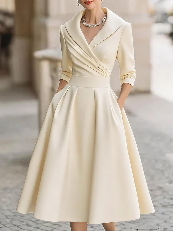Lina - Abito midi elegante con stile vintage