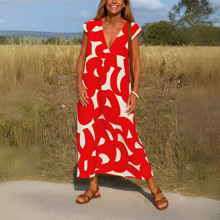 Magda - Vestito fluido con scollo a V