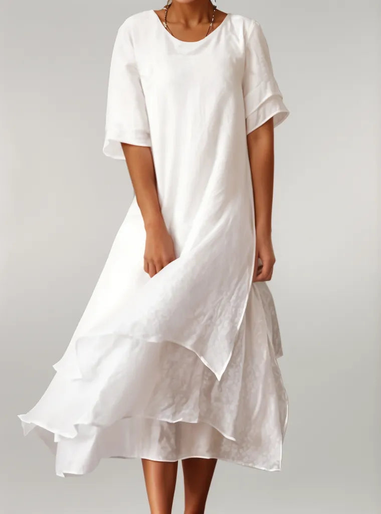 Sofia™ | Eloise Elegante Abito Lungo in Cotone