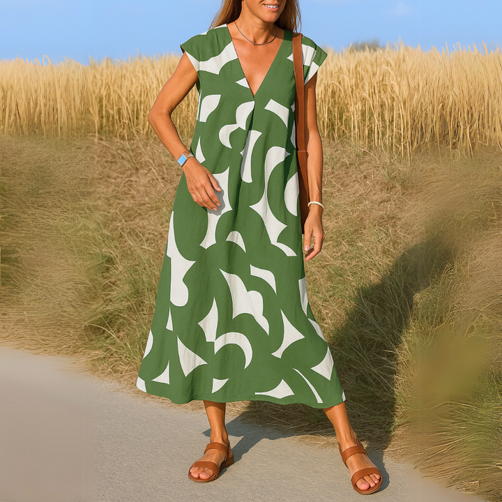 Magda - Vestito fluido con scollo a V