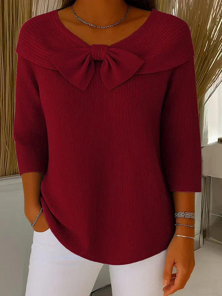 Lirya™ | Elegante top lavorato a maglia con fiocco