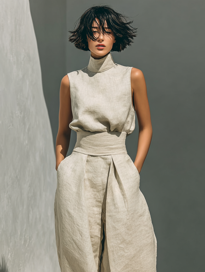 Giulia | Completo in Lino Minimalista