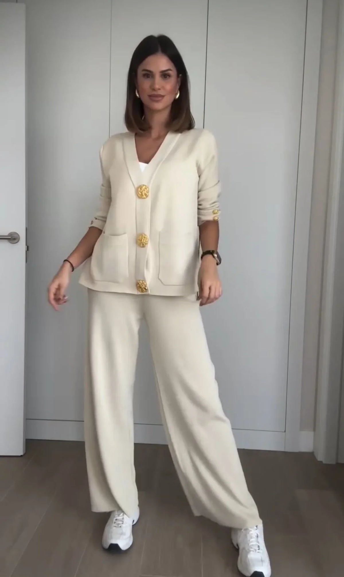 Alessia | Completo Cardigan in Maglia con Anello