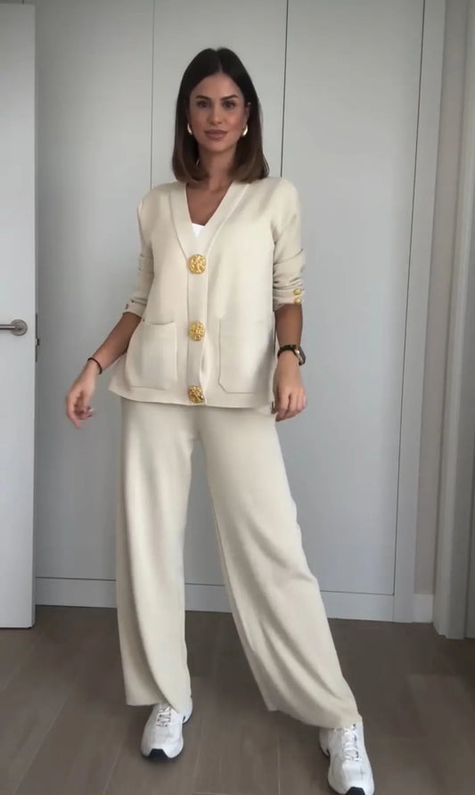 Alessia | Completo Cardigan in Maglia con Anello