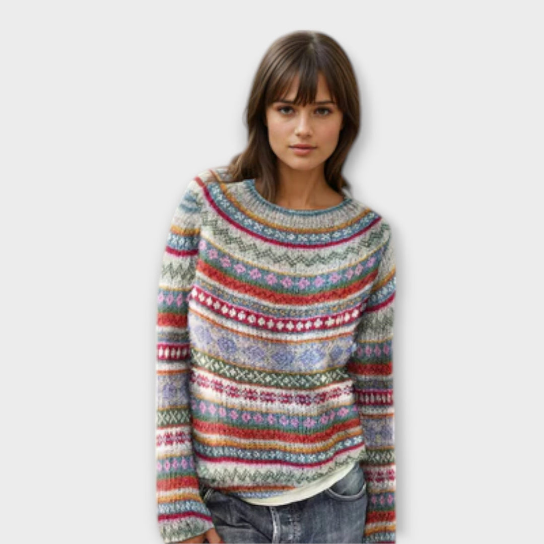 Manonin - Maglione a righe casual e morbido