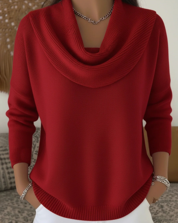 Giulia™ | Maglione Con Collo Ruffle Accogliente