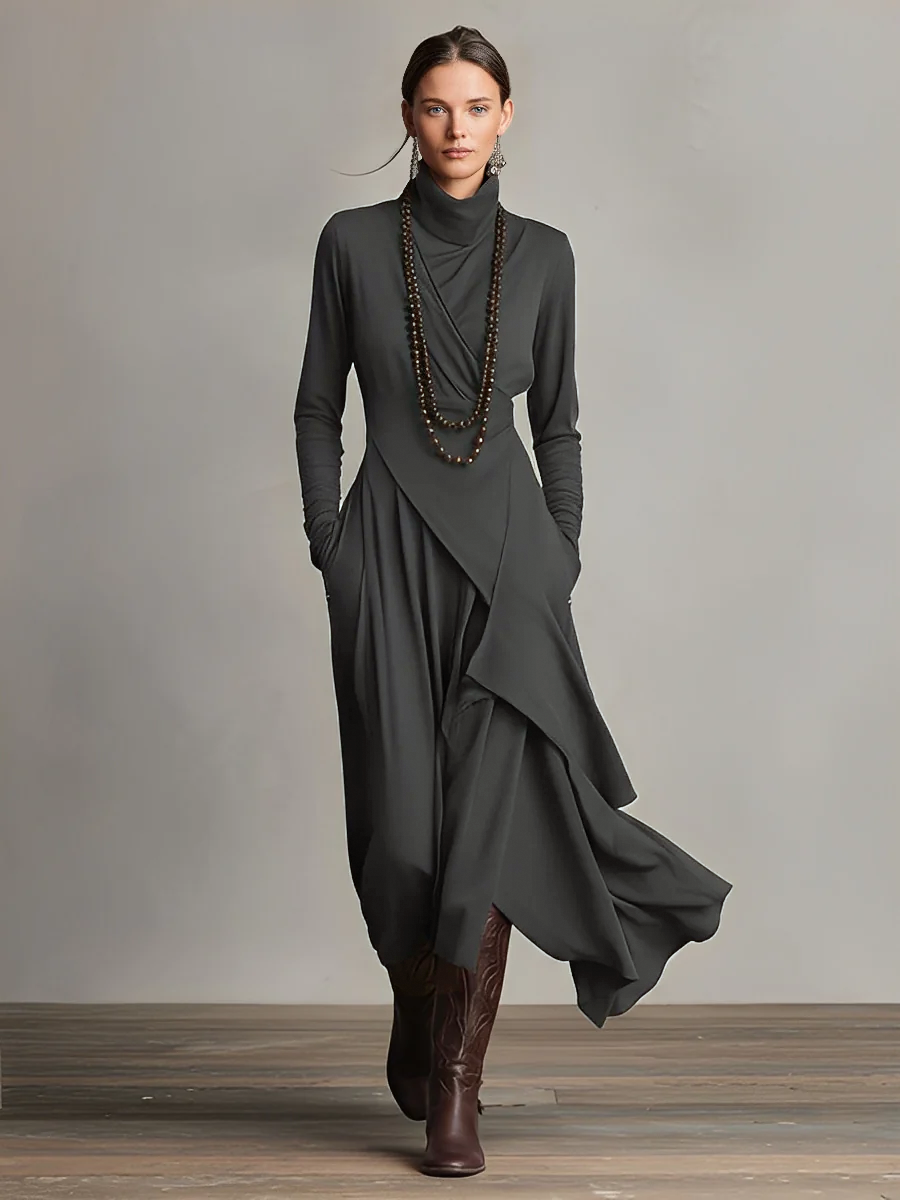 Eleonora | Abito Maxi Drappeggiato