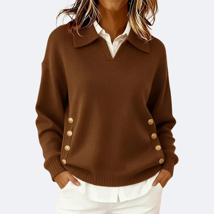 CARLA - Maglione Morbido con Collo Chic