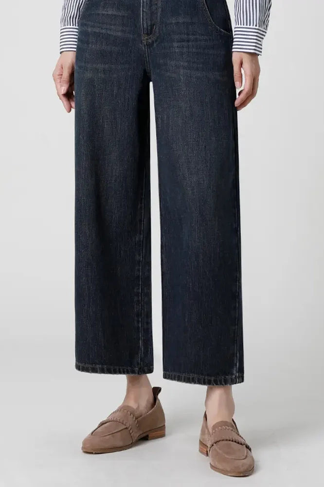 Sofia™ | Pantaloni cargo in denim a vita alta