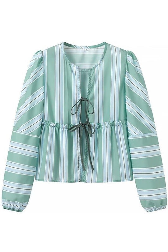 Sofia™ | Conjunto de Shorts e Blusa a Righe
