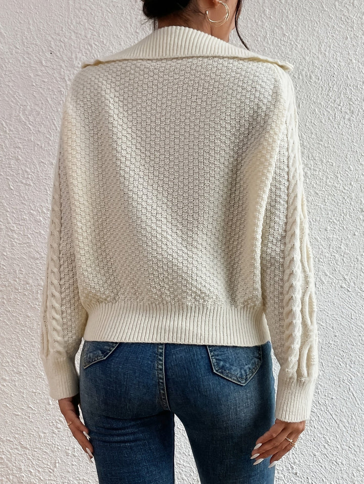 Harlow – Maglione a Treccia con Collo Zip