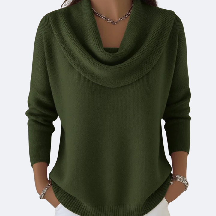 GIULIA - Maglione Con Collo Ruffle Accogliente