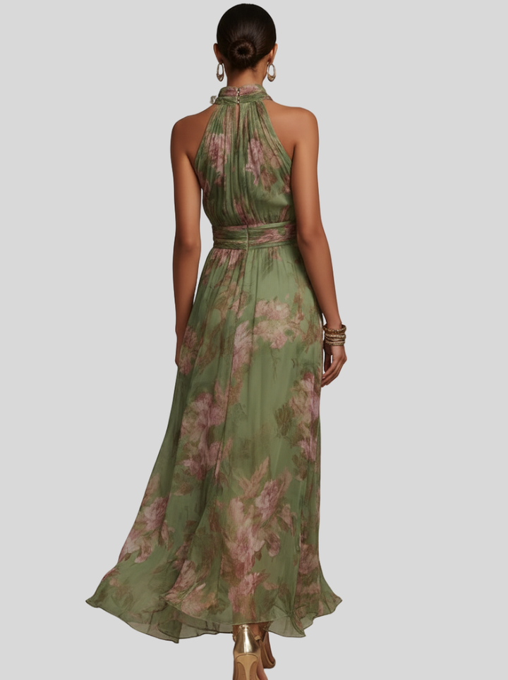 Livia | Abito Maxi Halter Floreale