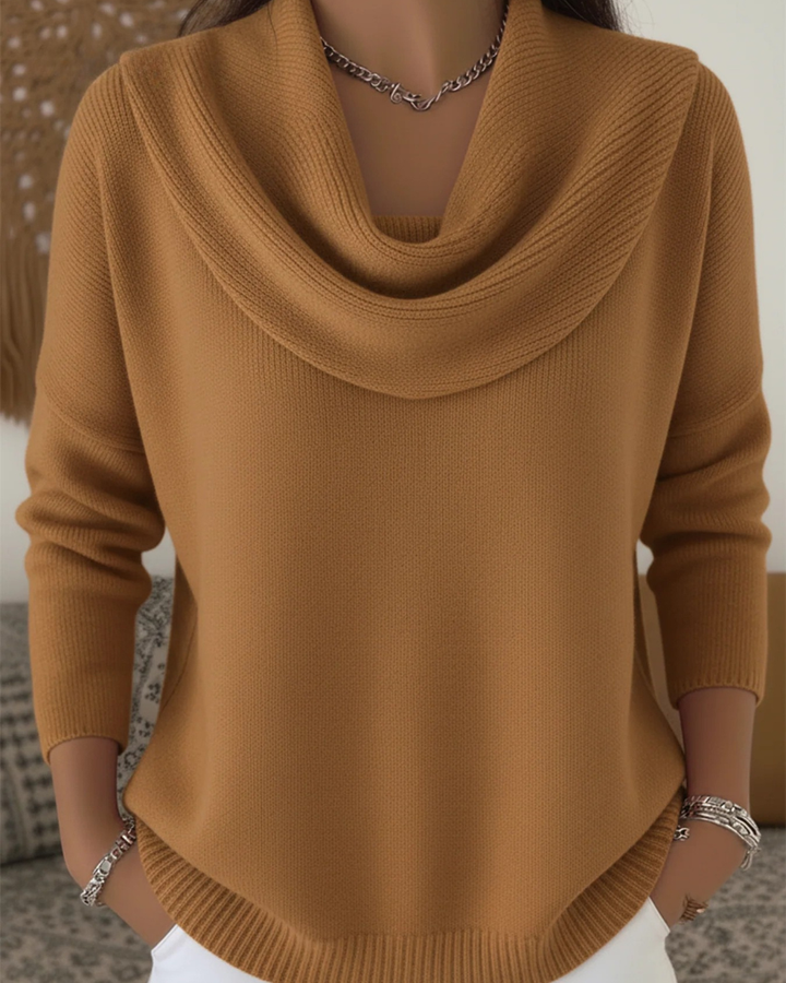 Giulia - Maglione Con Collo Ruffle Accogliente