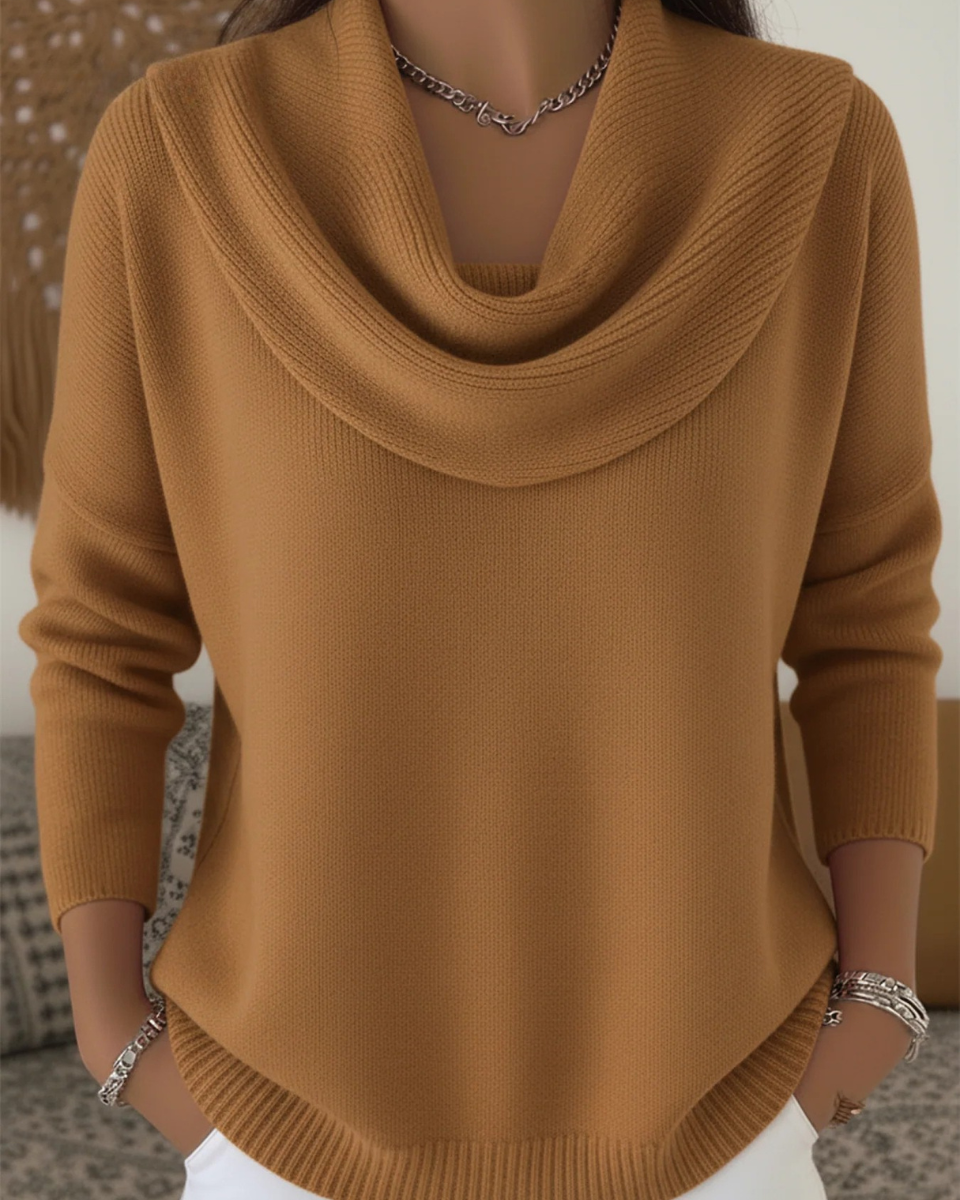 Giulia™ | Maglione Con Collo Ruffle Accogliente