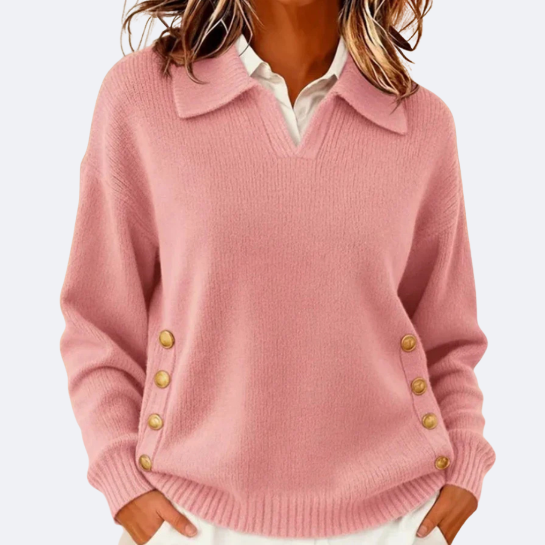 CARLA - Maglione Morbido con Collo Chic