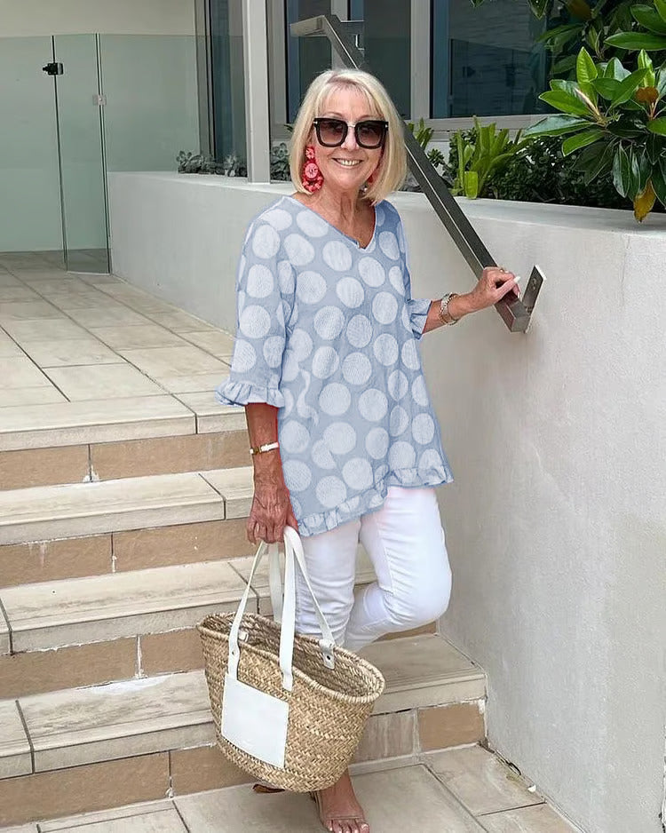 Sofia™ | Lave - Blusa Elegante con Scollo a V