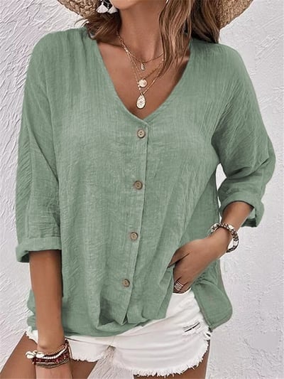Sofia™ | Élisa™ | Blusa Leggera con Collo a V