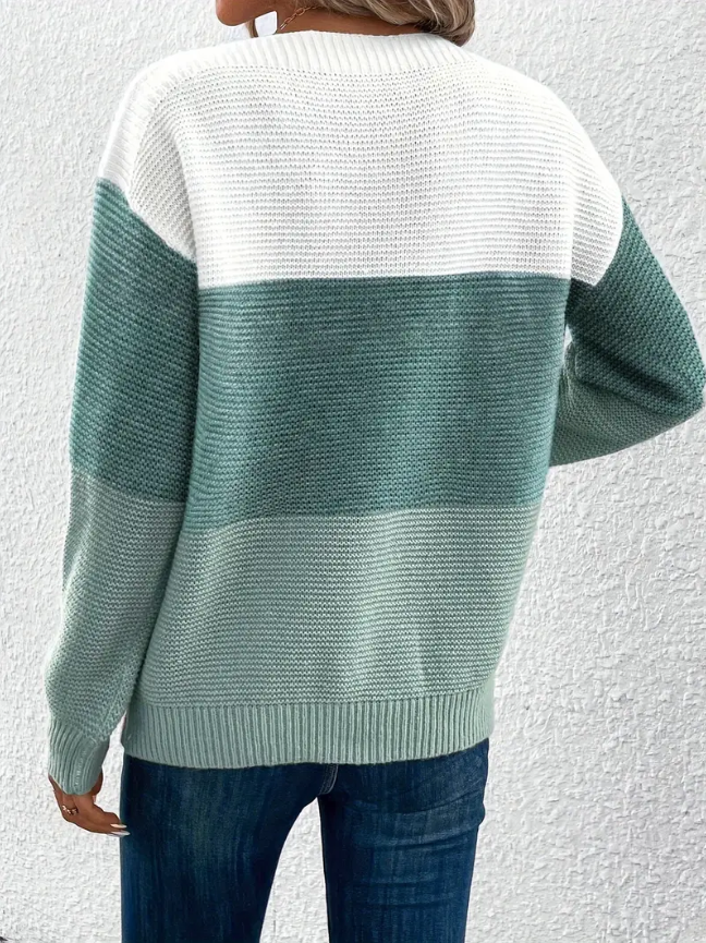 Calista - Maglione Elegante a Maniche Lunghe con Spalle Cadute