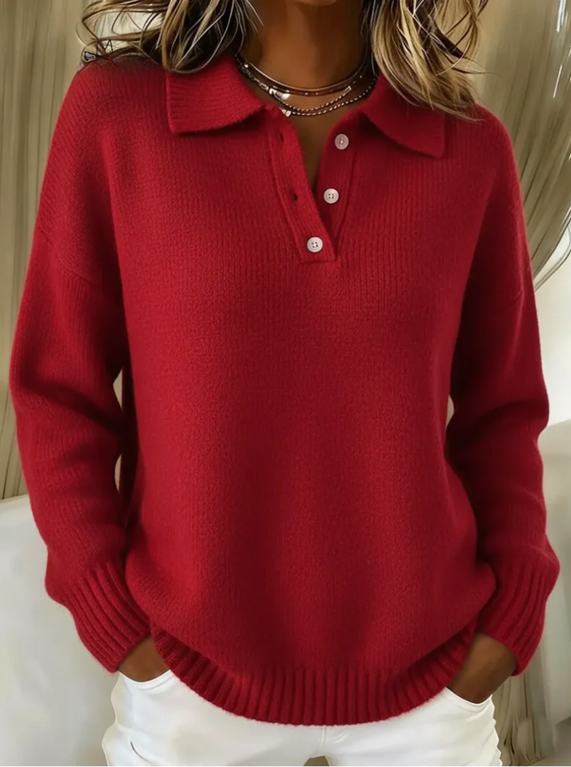 Olivia | Maglia Morbida con Colletto a Polo