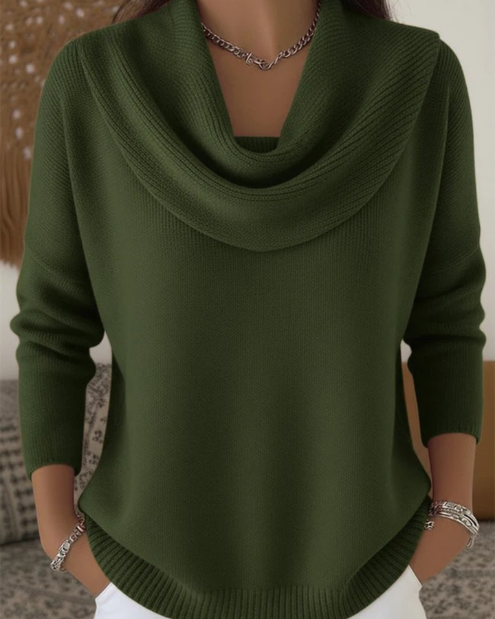 Giulia™ | Maglione Con Collo Ruffle Accogliente