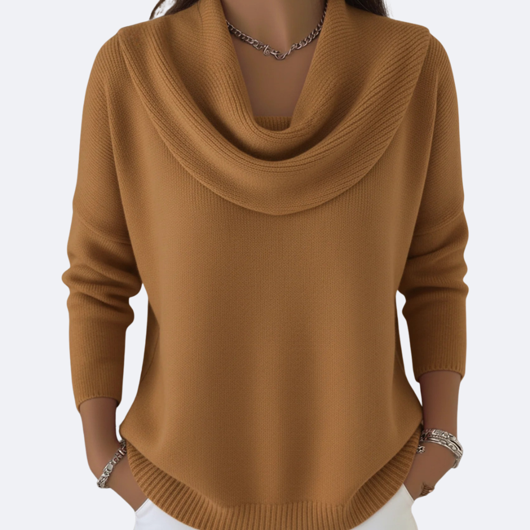 GIULIA - Maglione Con Collo Ruffle Accogliente