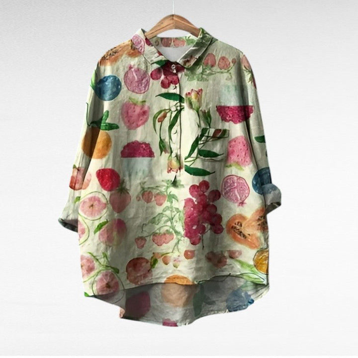Camille | Elegante Blusa Estiva in Lino