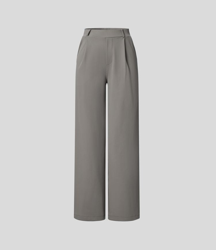 Sofia™ | Pantaloni eleganti a vita alta con tasche con zip
