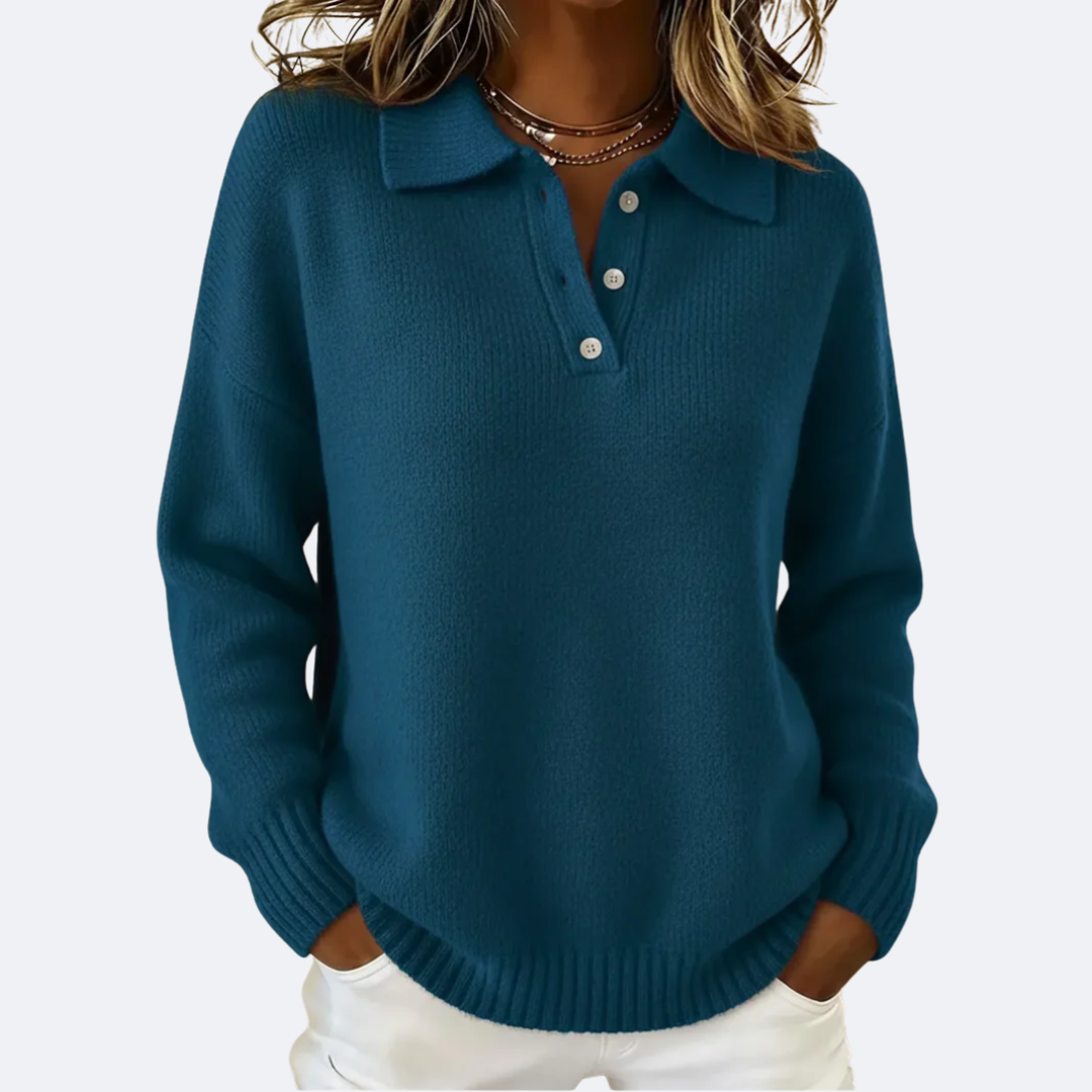 OLIVIA - Maglia Morbida con Colletto a Polo