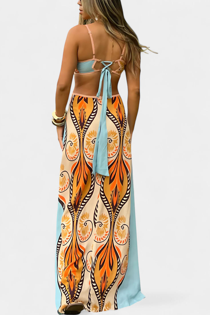Sytella | Abito Astratto con Dettagli Cut-Out