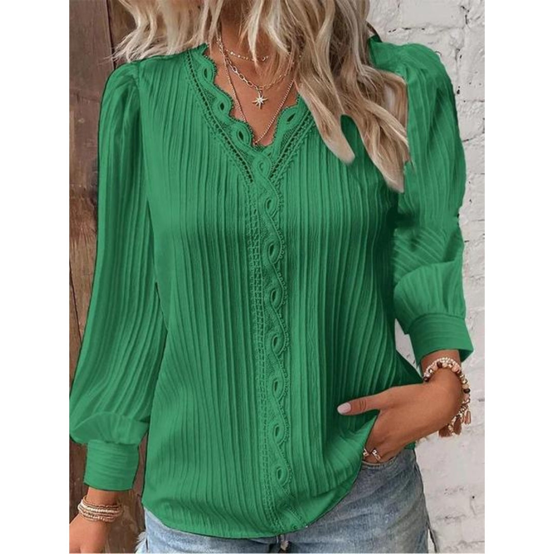 Sofia™ | Luna - Elegante blusa con pintucks