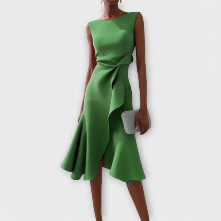 Juliette – Abito Midi Asimmetrico Drappeggiato