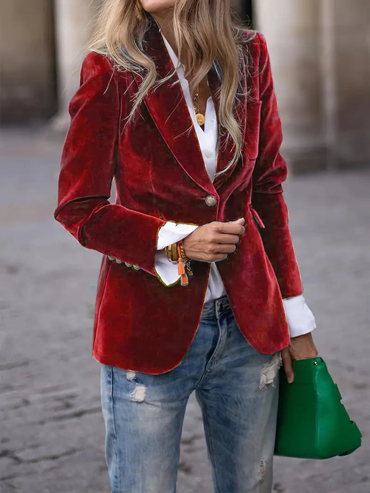 Sofia™ | Caterina Blazer in Velluto Elegante