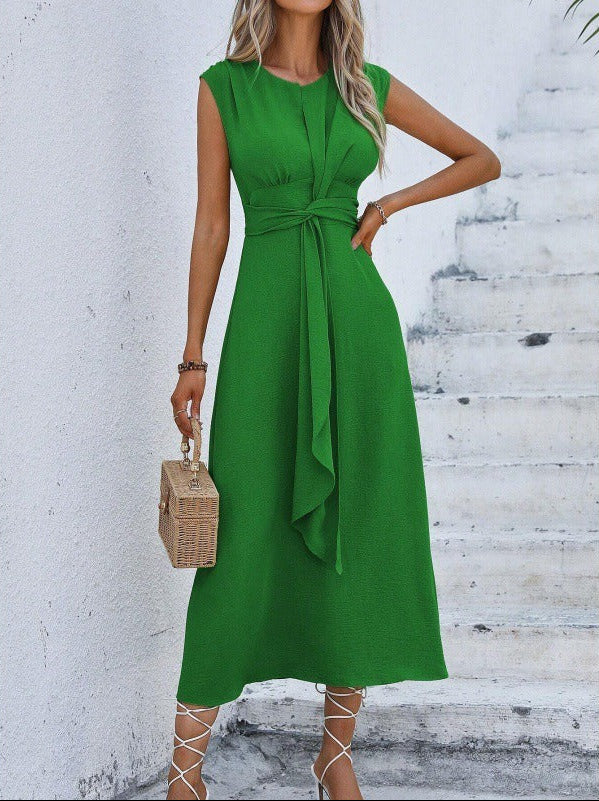 Eva - Vestito elegante senza maniche con cintura regolabile