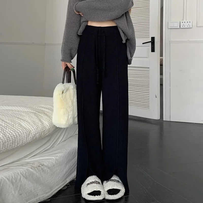Sofia™ | Elara - Pantaloni in Maglia con Vita Alta