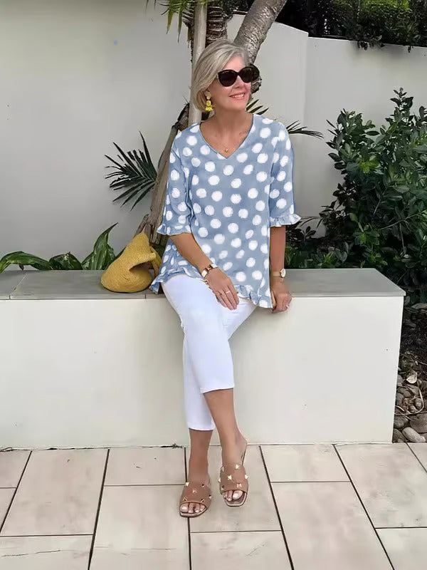 Sofia™ | Lave - Blusa Elegante con Scollo a V
