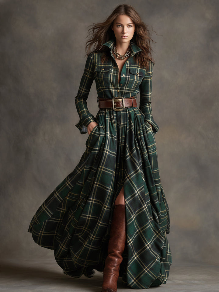 Giulietta - Abito Camicia Maxi a Quadri
