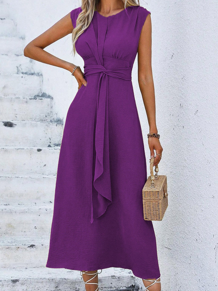 Eva - Vestito elegante senza maniche con cintura regolabile