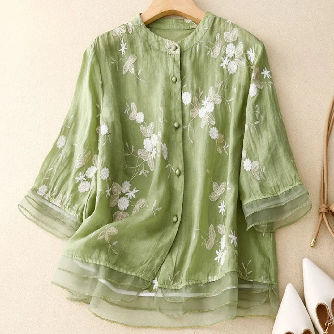 Laurienne™ | Blusa ricamata