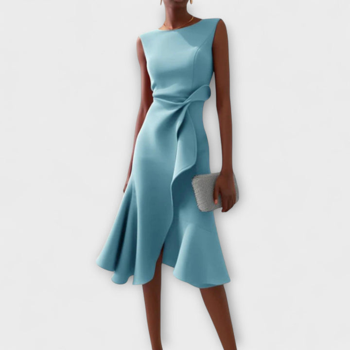 Juliette – Abito Midi Asimmetrico Drappeggiato