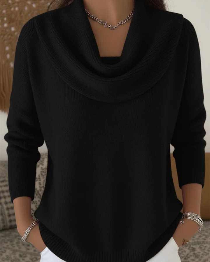Giulia - Maglione Con Collo Ruffle Accogliente