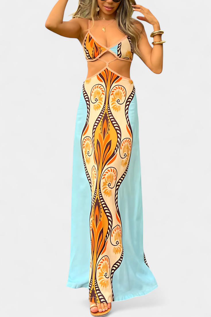 Sytella | Abito Astratto con Dettagli Cut-Out