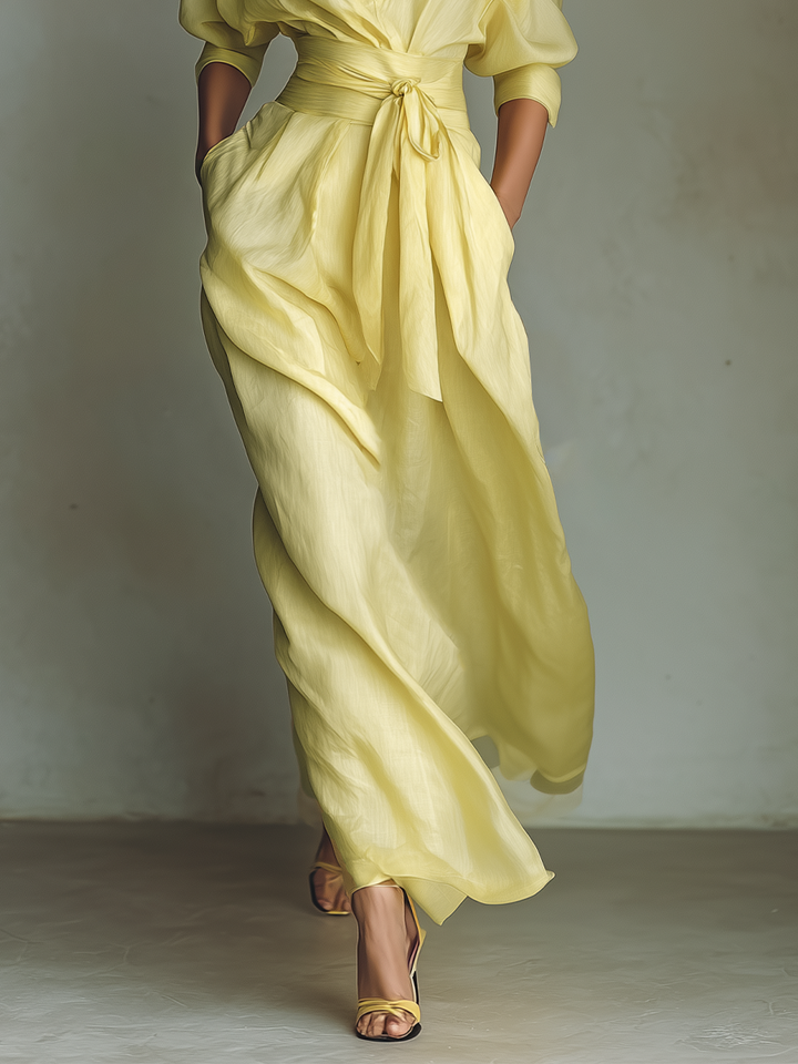 Ginevra | Abito Camicia Maxi in Lino