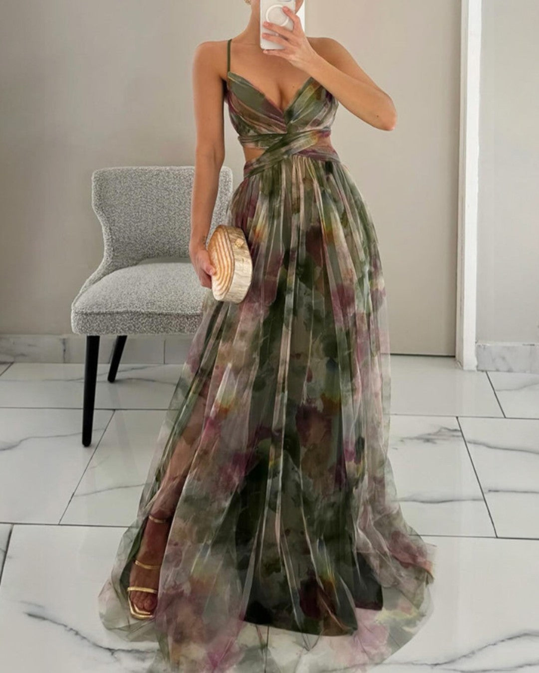 Giselle - Incantevole Maxi-abito con Stampa Floreale